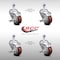 Service Caster 3.5 Inch SS Maroon Polyurethane Swivel 1/2 Inch Threaded Stem Caster Set Brake SCC SSTS20S3514-PPUB-MRN-TLB-121315-4 - alternate 3
